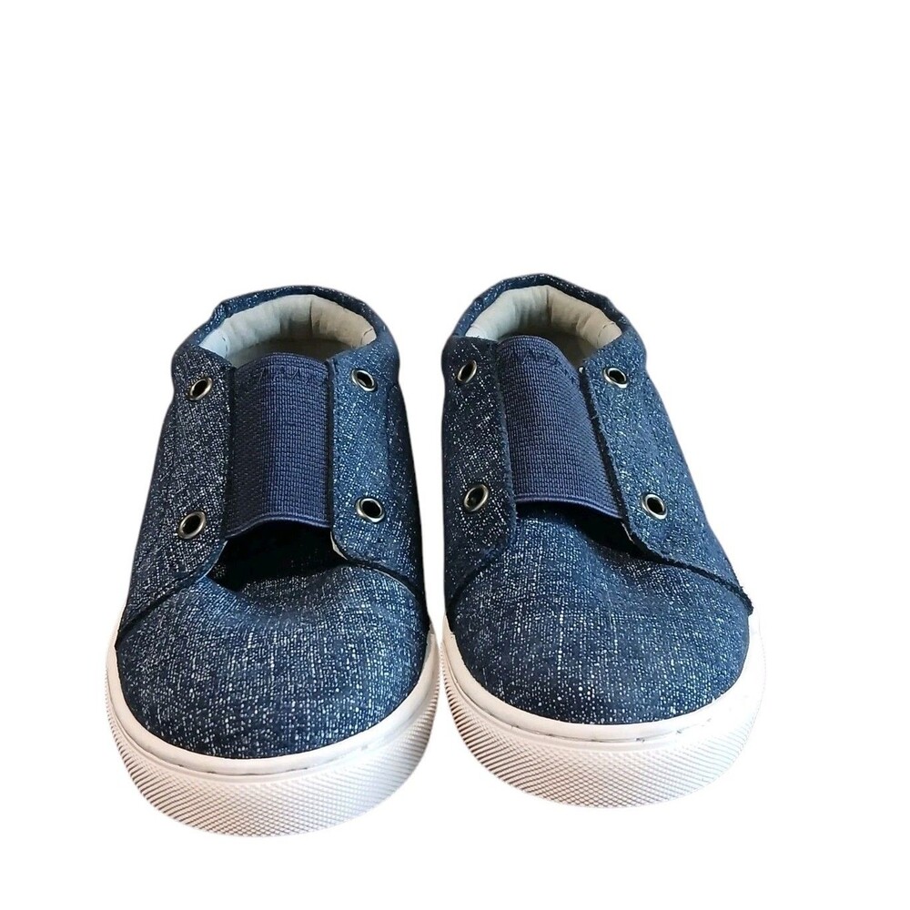 Ruby Label Denim Sparkly Kids Sneakers Shoes Size Slip on US Size 8/26 EU 7in - Picture 2 of 9